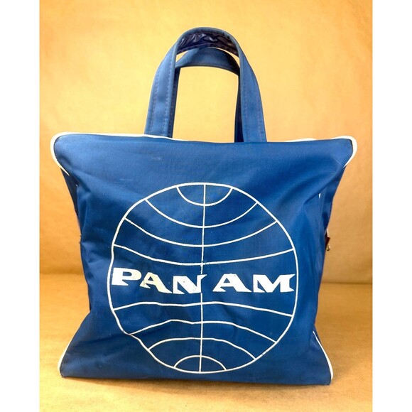 Vintage 1960s Pan Am Airlines Carry-On Flight Bag by Natco Products Corp RI USA
